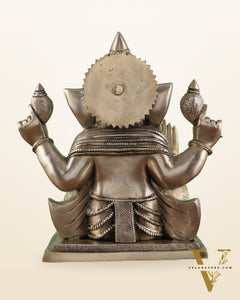 Brass Superfine Ganesha statue 15" matte finish