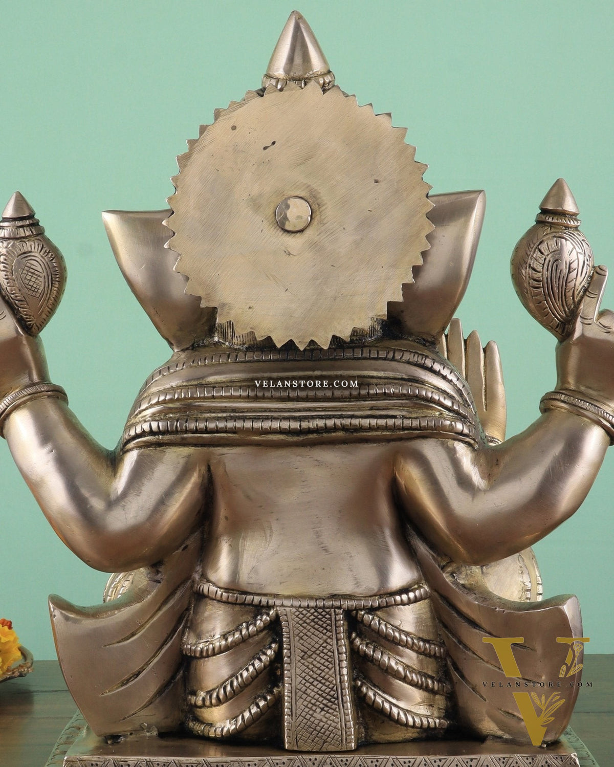 Brass Superfine Ganesha statue 15" matte finish