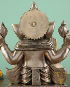 Brass Superfine Ganesha statue 15" matte finish