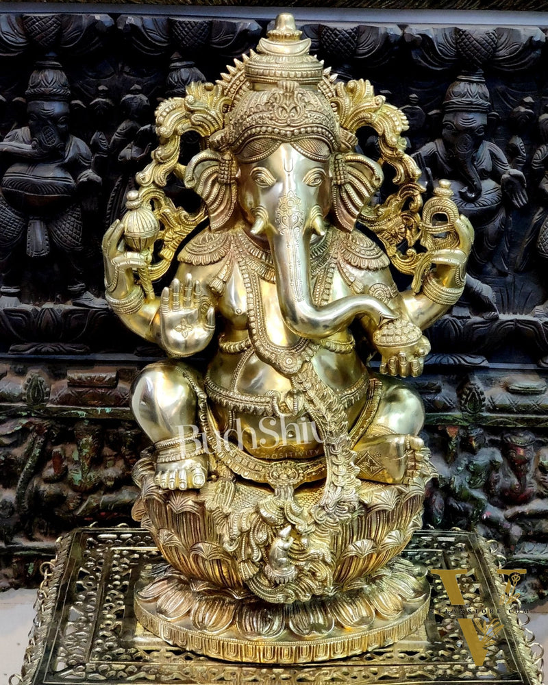 Brass Superfine Ganesha Statue 24"