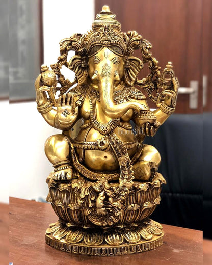 Brass Superfine Ganesha Statue 24"