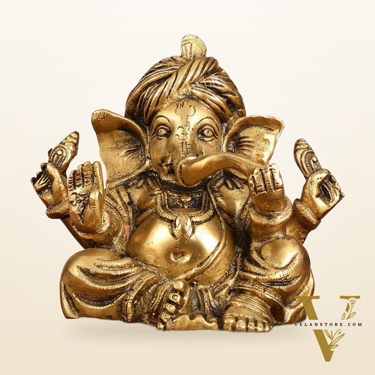 Brass Superfine Ganesha statue 7.5 inch