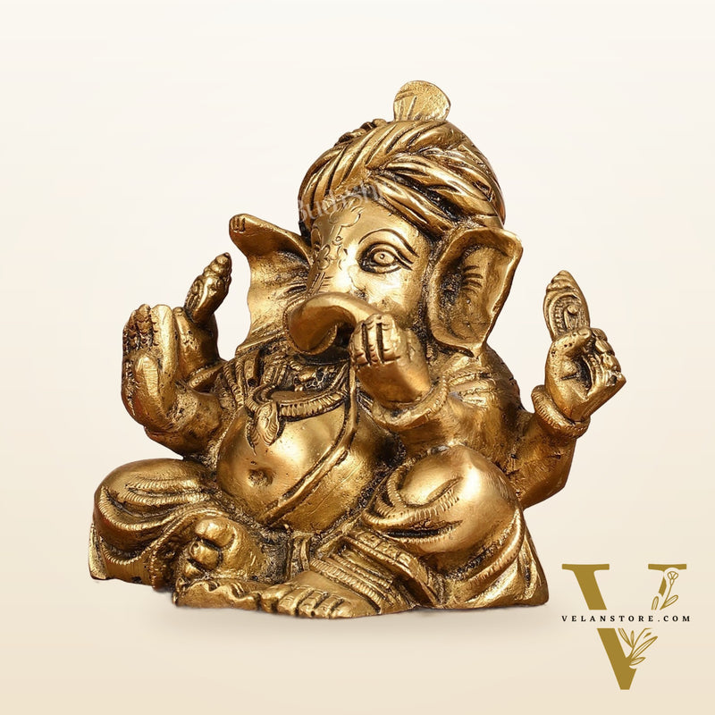 Brass Superfine Ganesha statue 7.5 inch