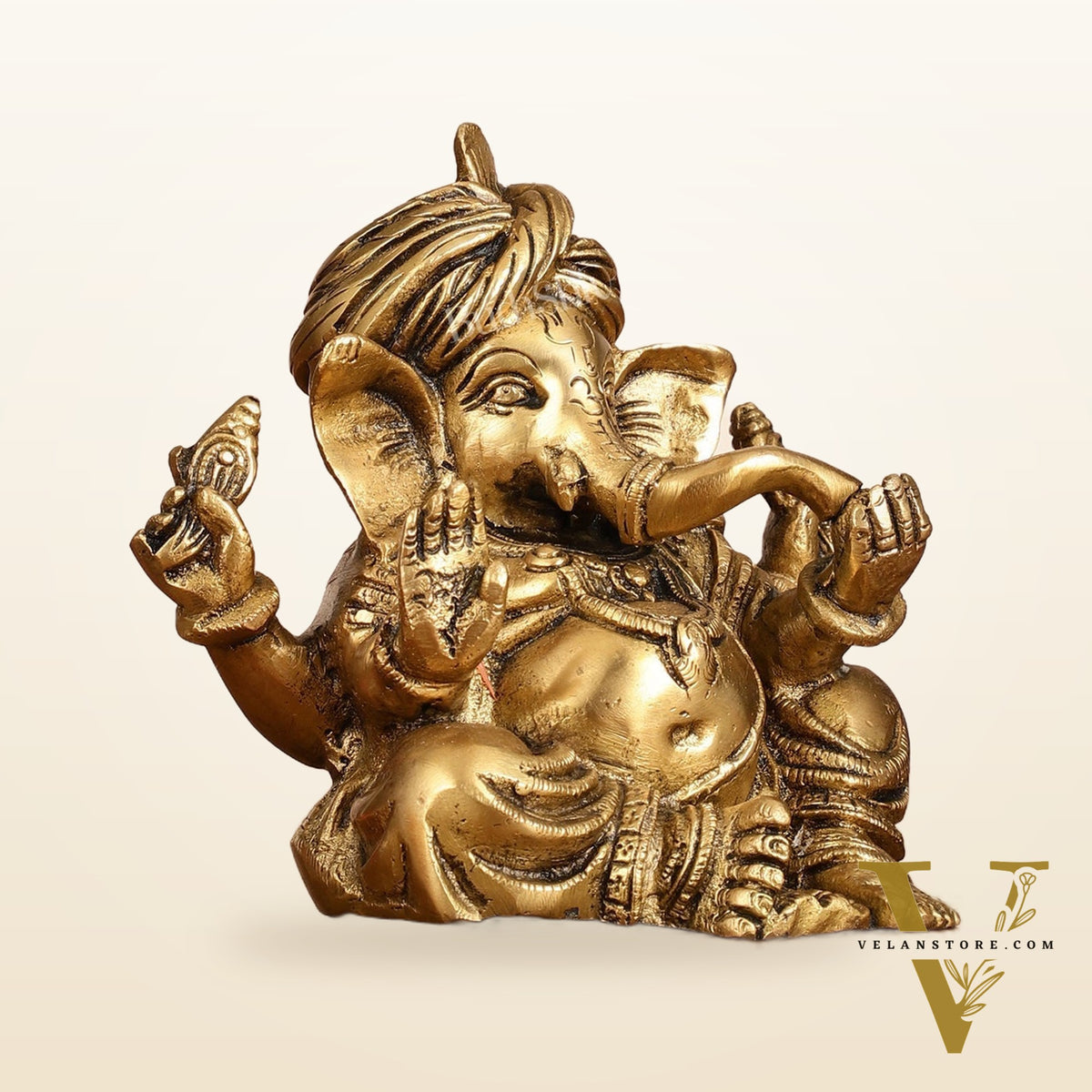 Brass Superfine Ganesha statue 7.5 inch