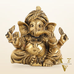 Brass Superfine Ganesha statue 7.5 inch