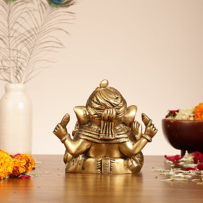 Brass Superfine Ganesha statue 7.5 inch