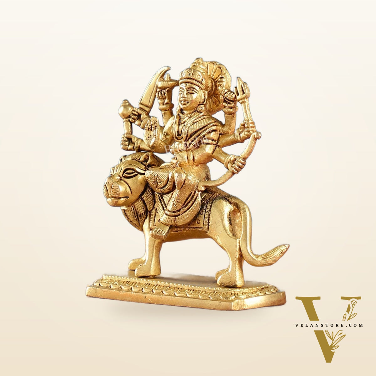 Brass Superfine Goddess Durga Idol | Height 4.5 inch