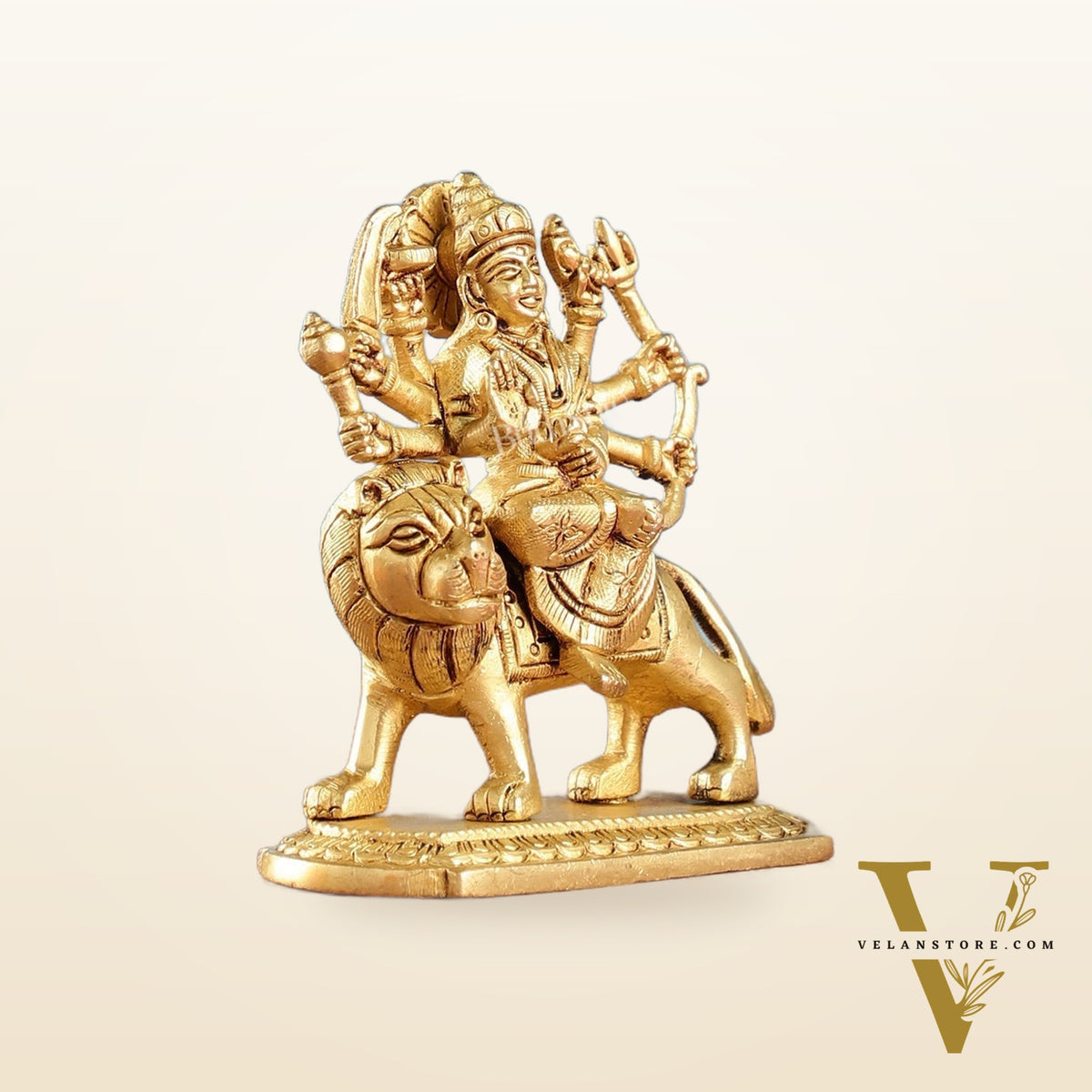 Brass Superfine Goddess Durga Idol | Height 4.5 inch