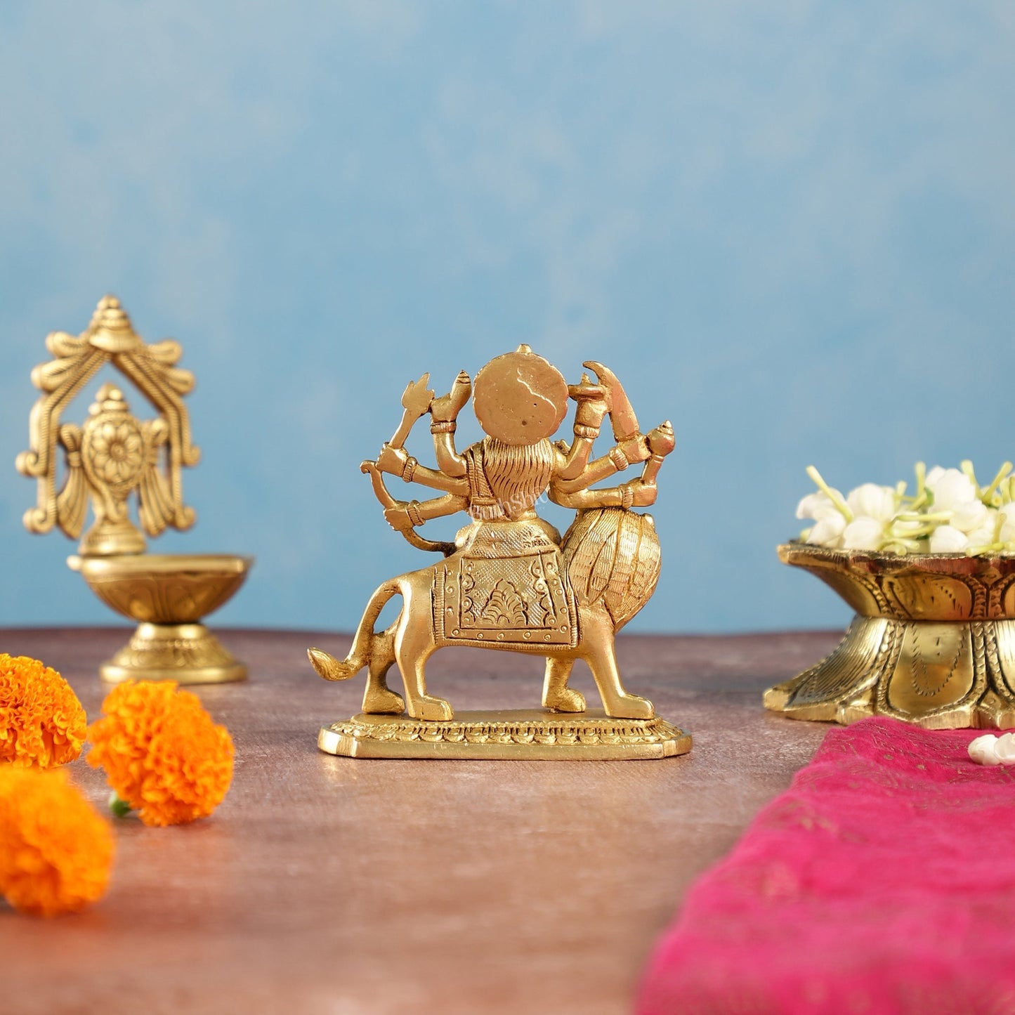 Brass Superfine Goddess Durga Idol | Height 4.5 inch