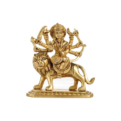 Brass Superfine Goddess Durga Idol | Height 4.5 inch