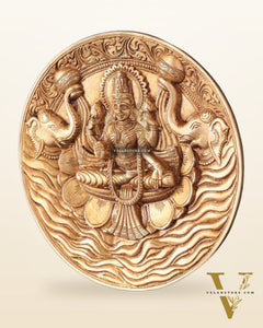 Brass Superfine Goddess Gajalakshmi with Elephants Wall Hanging – Divine Decor