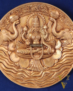 Brass Superfine Goddess Gajalakshmi with Elephants Wall Hanging – Divine Decor