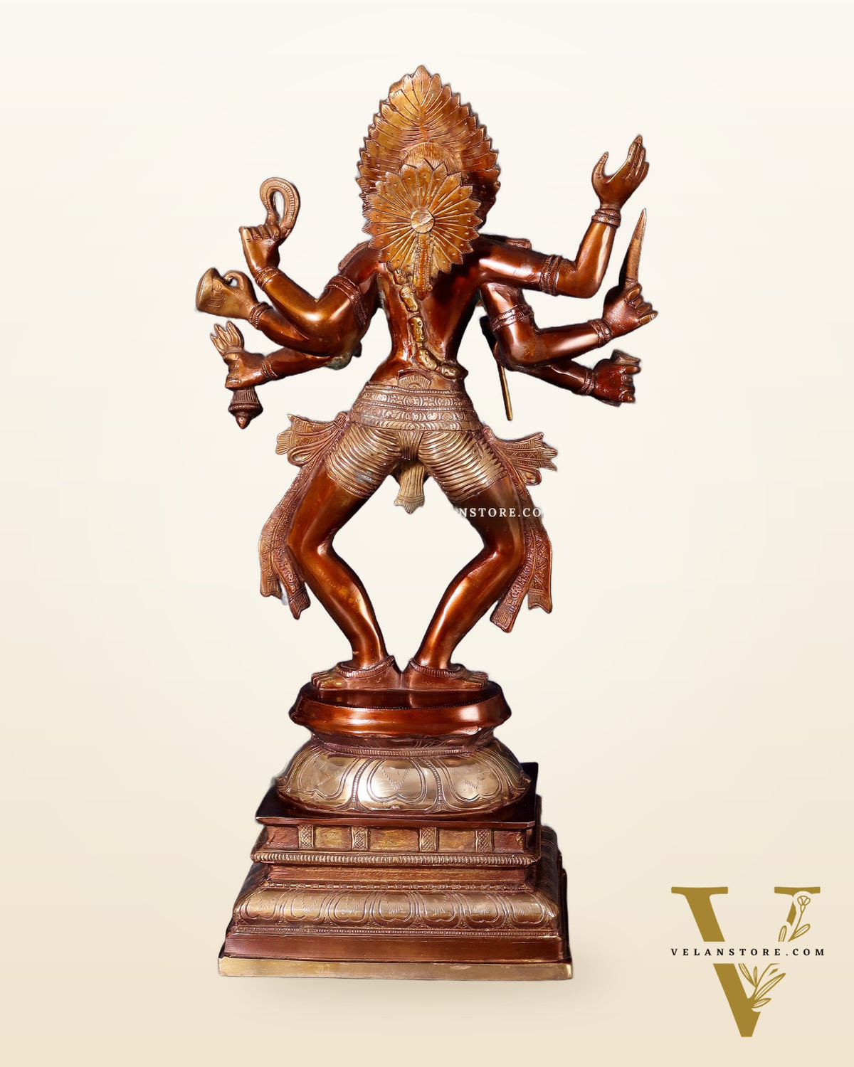 Brass Superfine Goddess Kali as Bhairavi statue 24" Dual tone
