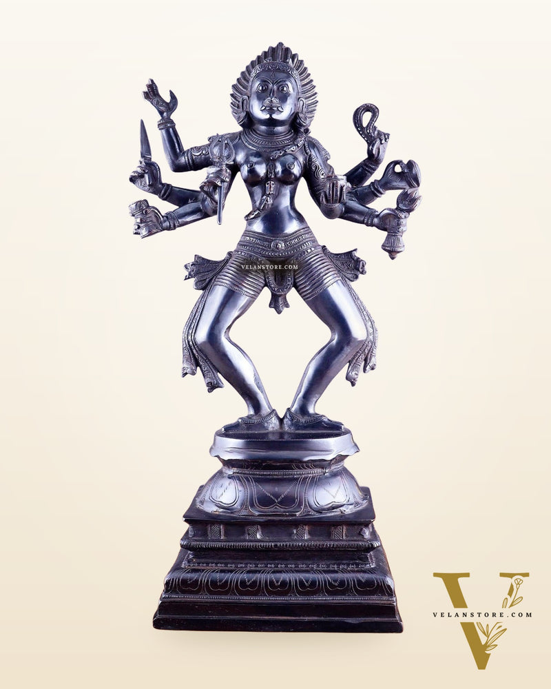 Brass Superfine Goddess Kali as Bhairavi statue 24"