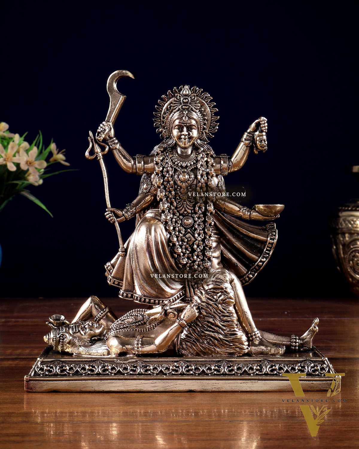 Brass Superfine Goddess Kali Statue | Divine Energy & Protection 5 inch