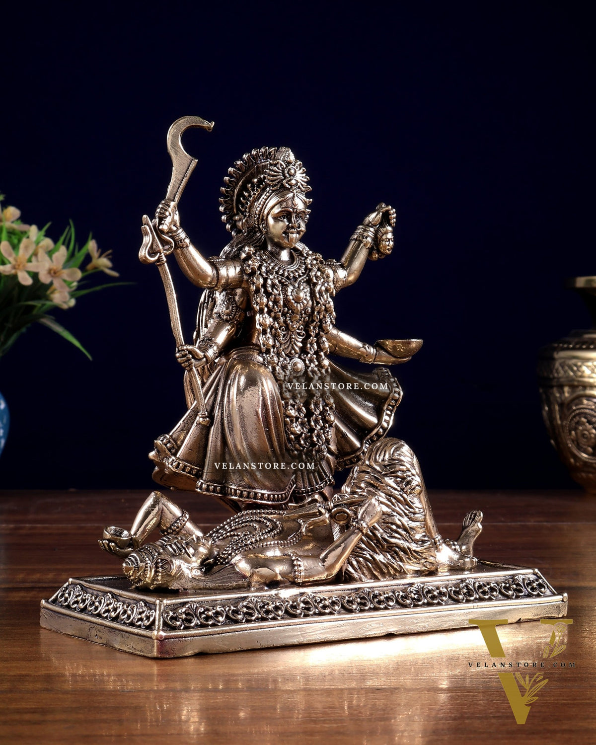 Brass Superfine Goddess Kali Statue | Divine Energy & Protection 5 inch