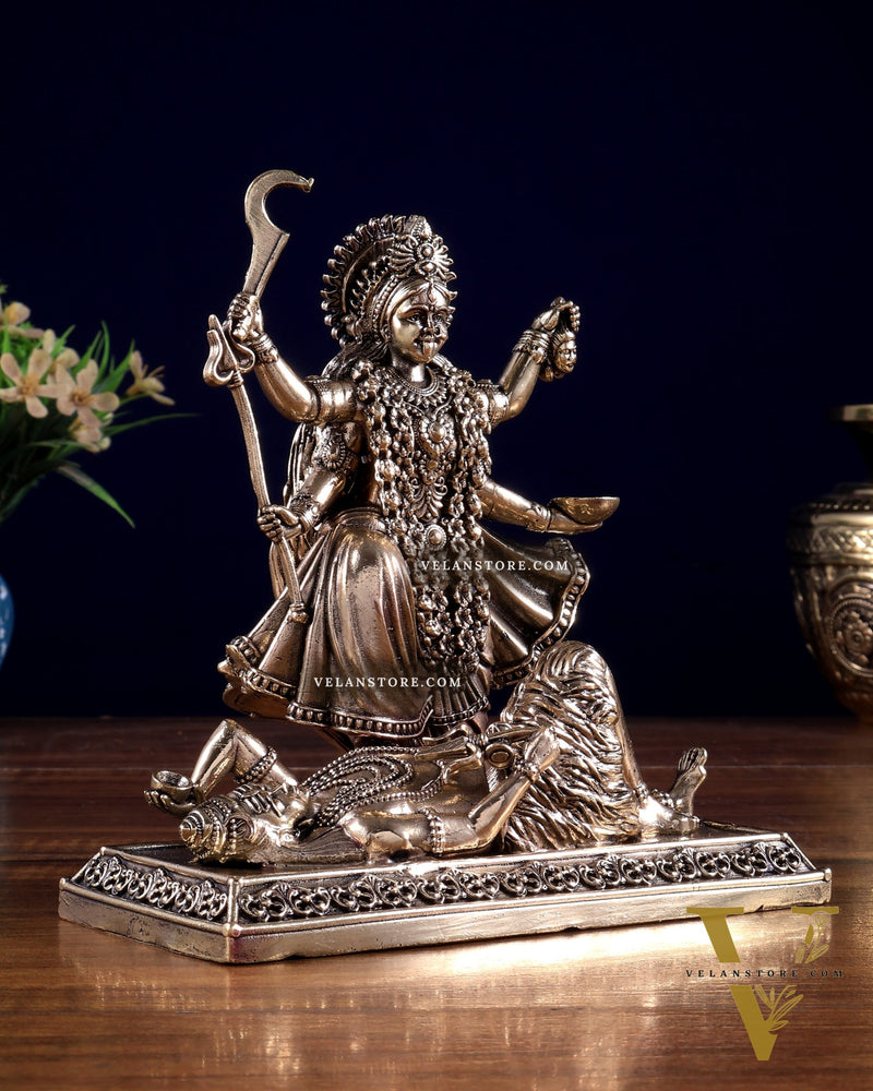 Brass Superfine Goddess Kali Statue | Divine Energy & Protection 5 inch