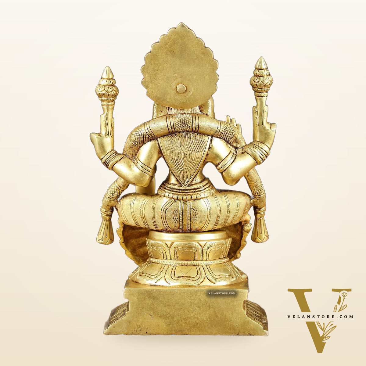 Brass Superfine Goddess Lakshmi as Padmavati Statue Murti Idol | 12.5"