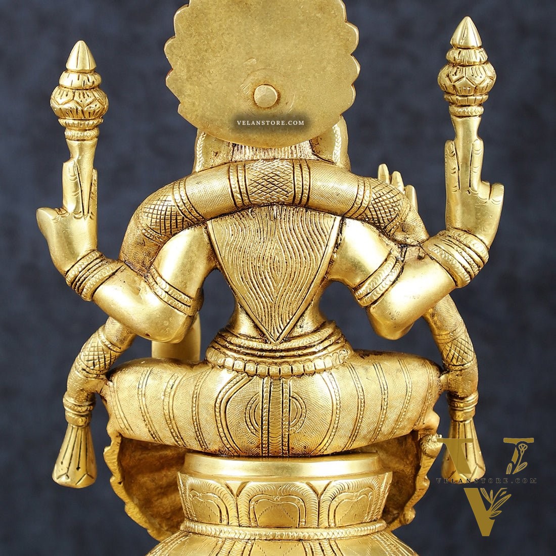 Brass Superfine Goddess Lakshmi as Padmavati Statue Murti Idol | 12.5"