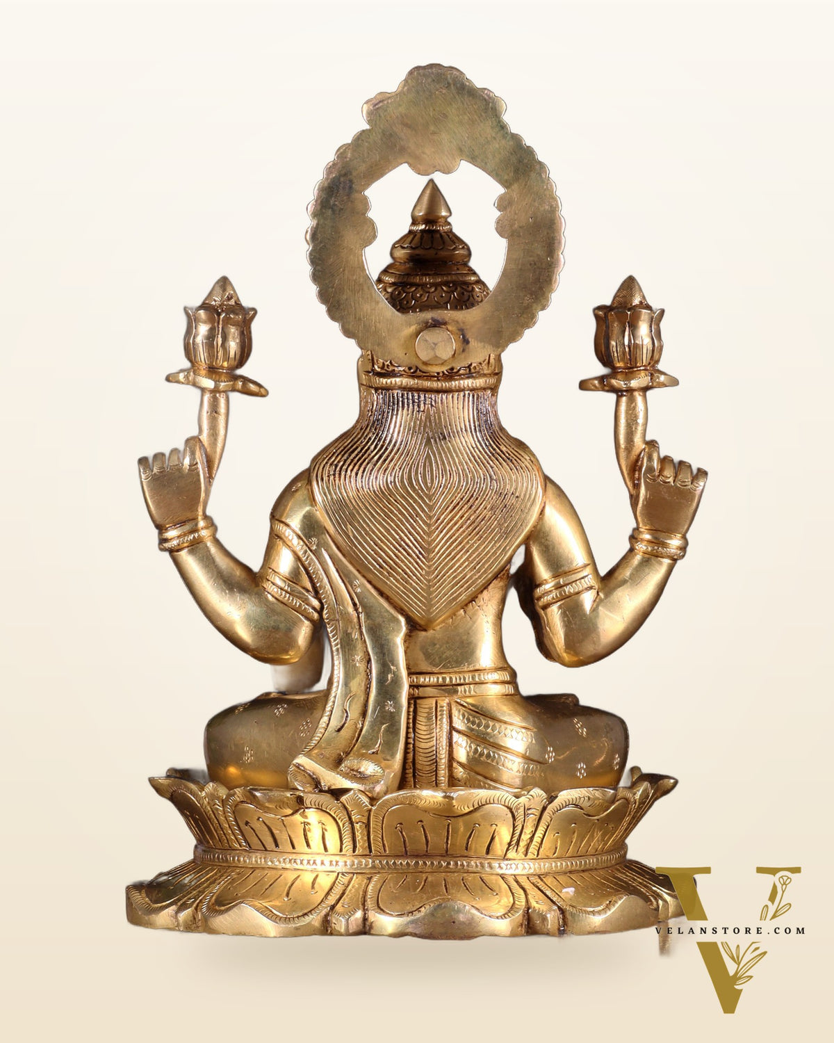 Brass Superfine Goddess Lakshmi Idol 10.5 inch