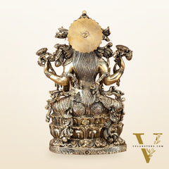 Brass Superfine Goddess Lakshmi Idol | 15 Inch Height | Enhanced Carvings
