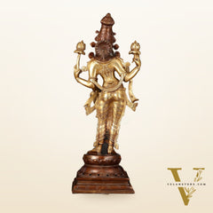 Brass Superfine Goddess Lakshmi Statue - 17.5" Exquisite Sculpture