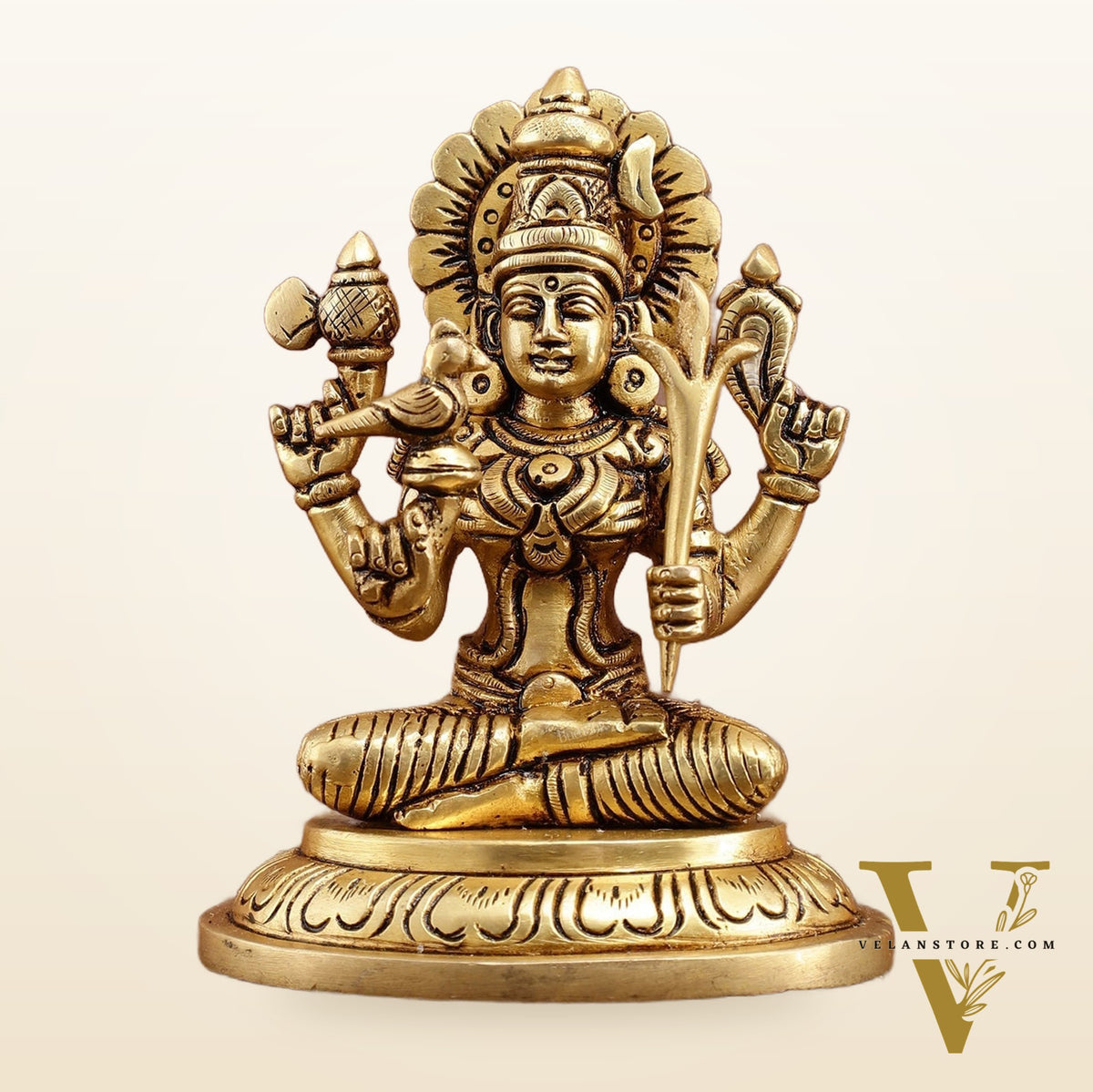 Brass Superfine Goddess Lalitadevi Rajarajeshwari Idol | 5-inch, 1 kg