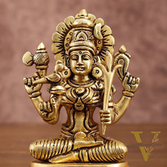Brass Superfine Goddess Lalitadevi Rajarajeshwari Idol | 5-inch, 1 kg
