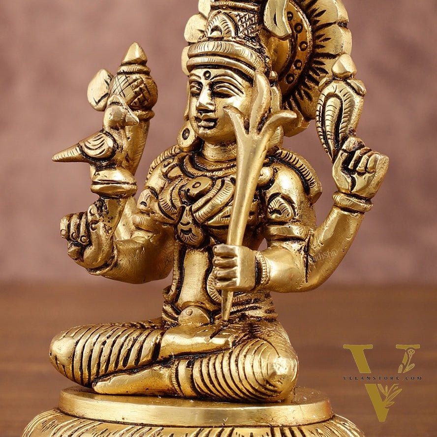 Brass Superfine Goddess Lalitadevi Rajarajeshwari Idol | 5-inch, 1 kg