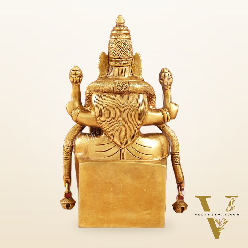 Brass Superfine Goddess Padmavathi Idol - Exquisite 9.5" Sculpture