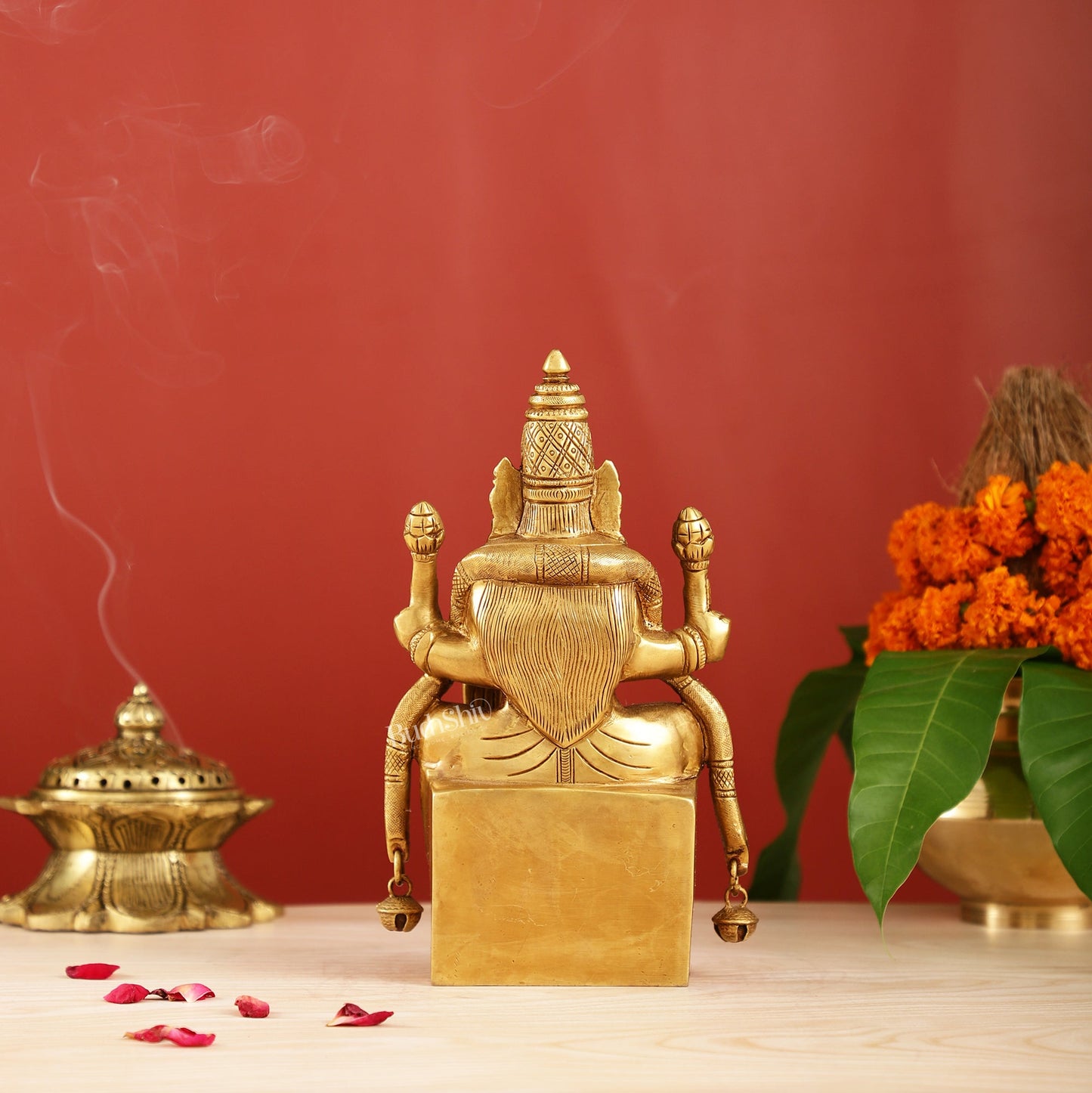 Brass Superfine Goddess Padmavathi Idol - Exquisite 9.5" Sculpture