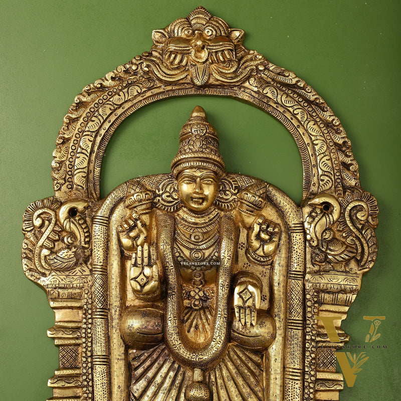 Brass Superfine Goddess Padmavathi Thayar 20 inch wall hanging