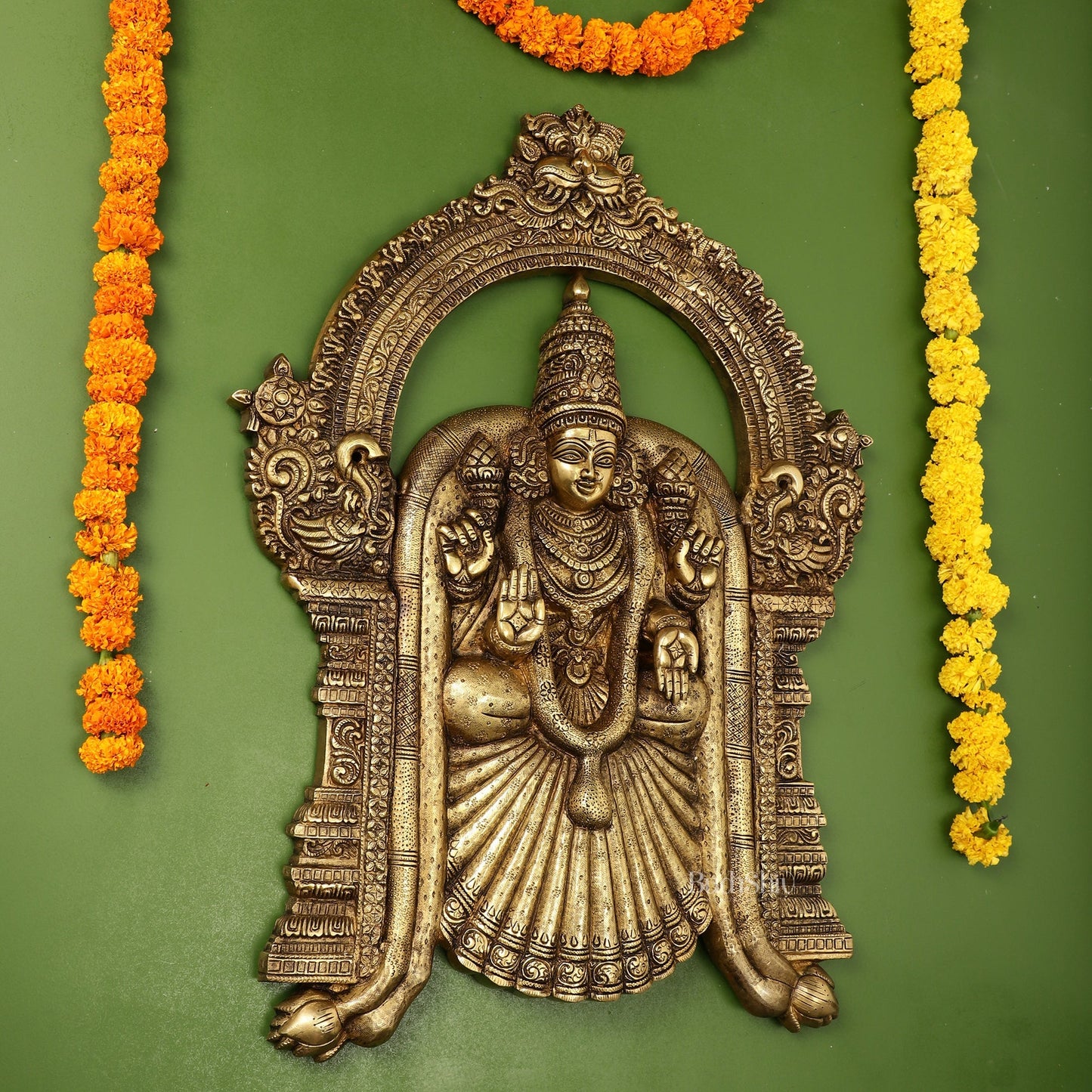 Brass Superfine Goddess Padmavathi Thayar Large Wall Hanging Idol - 26 inch