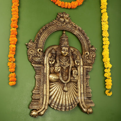 Brass Superfine Goddess Padmavathi Thayar Large Wall Hanging Idol - 26 inch