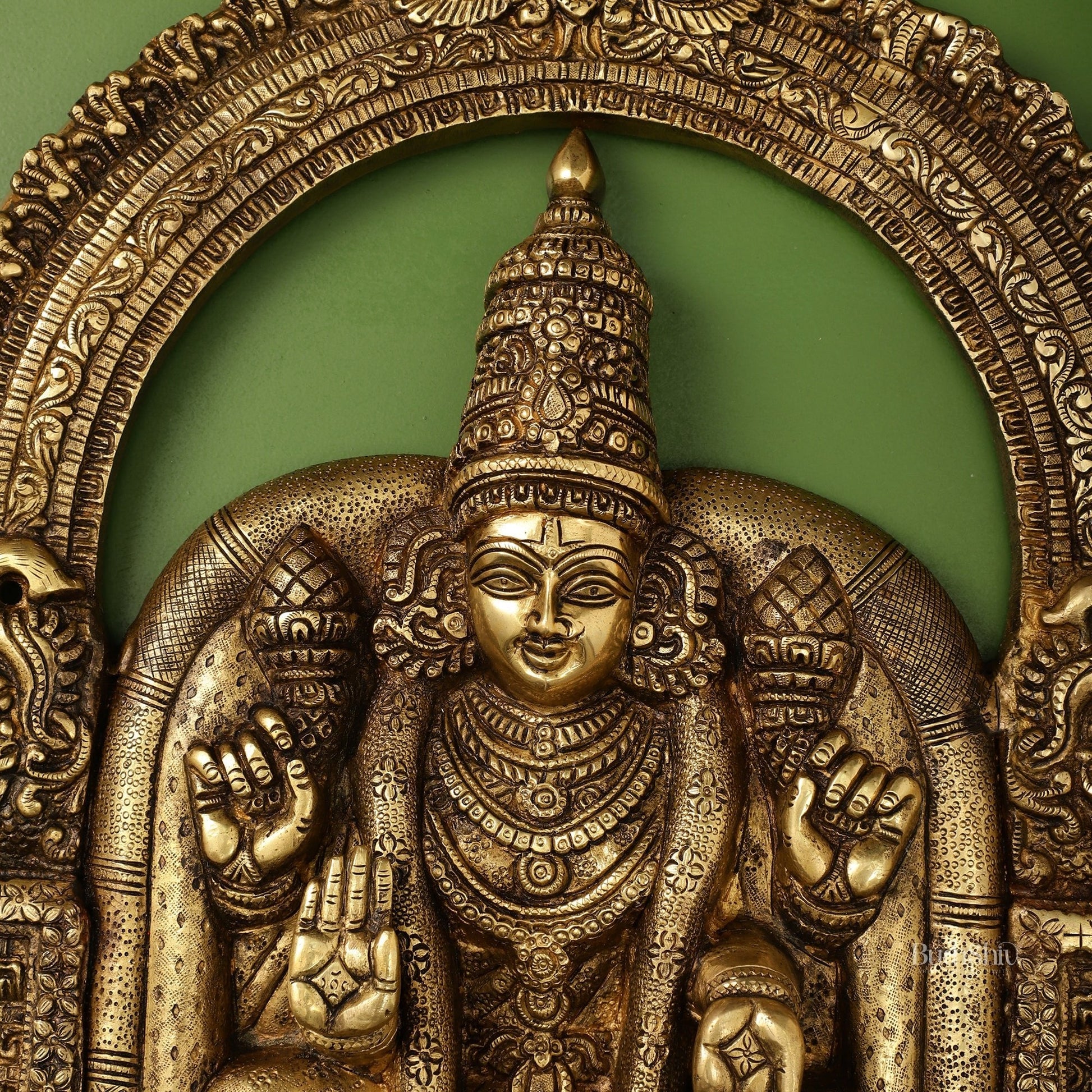 Brass Superfine Goddess Padmavathi Thayar Large Wall Hanging Idol - 26 inch