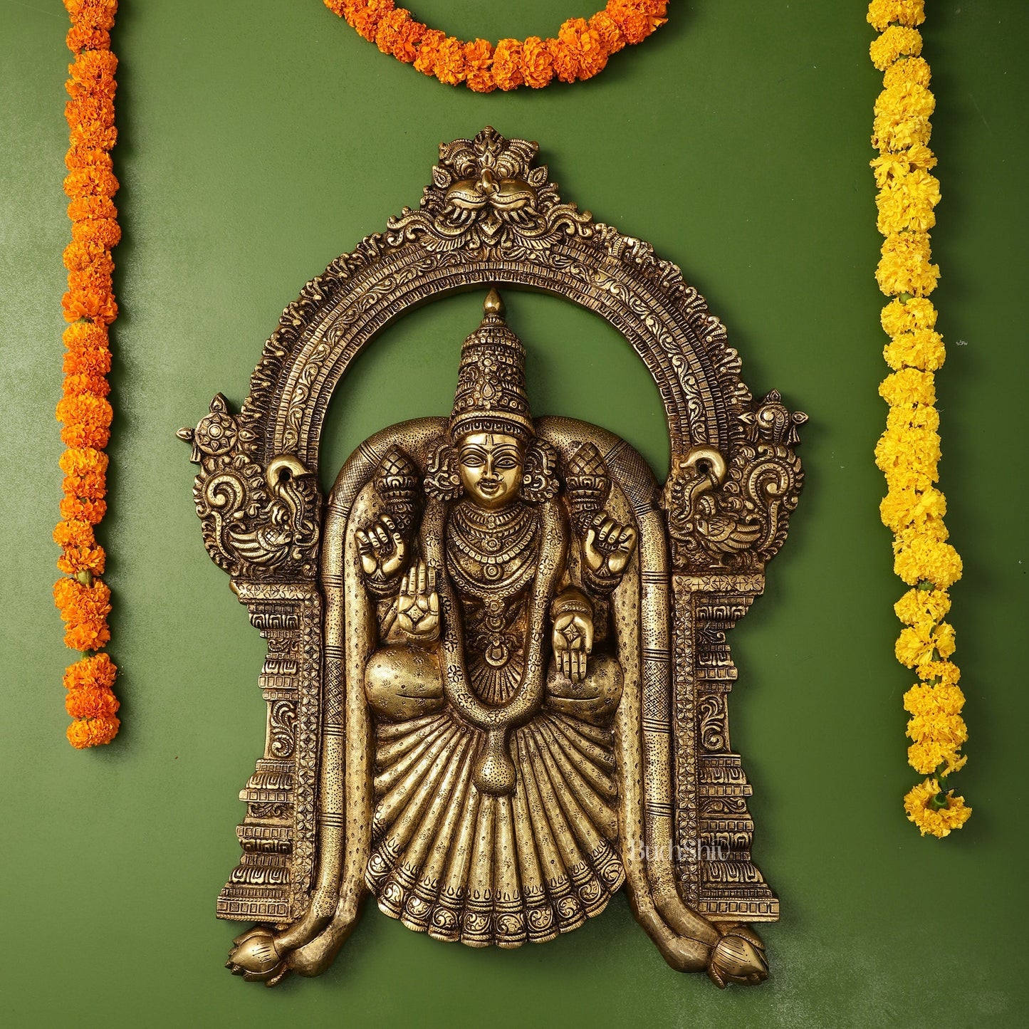 Brass Superfine Goddess Padmavathi Thayar Large Wall Hanging Idol - 26 inch