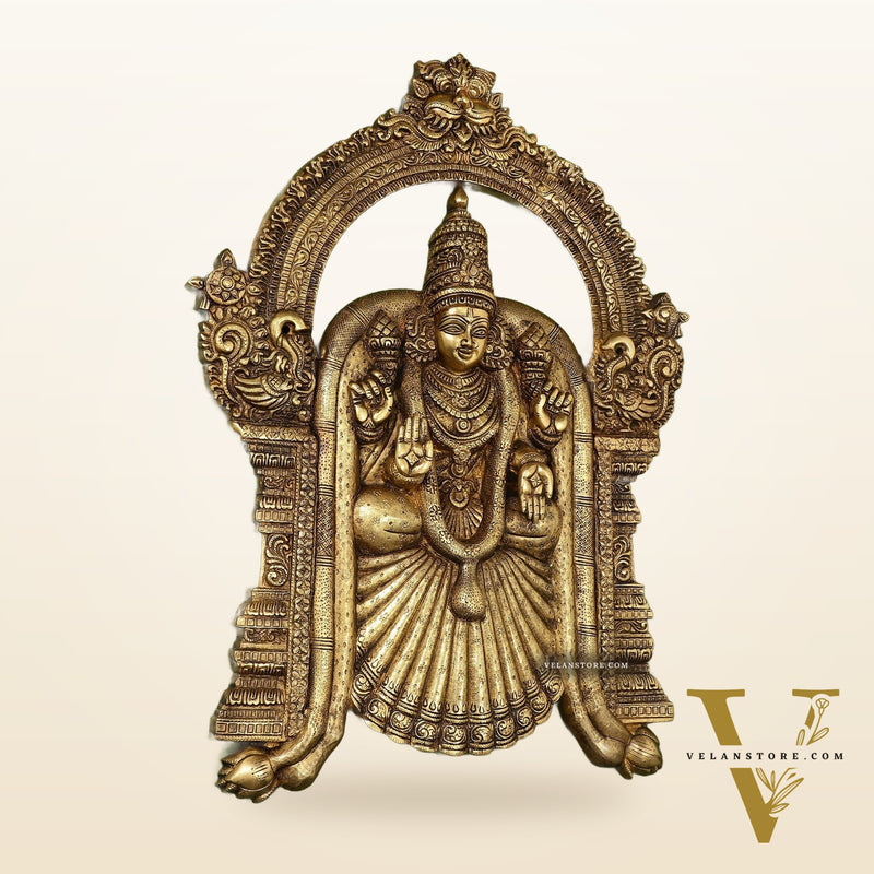Brass Superfine Goddess Padmavathi Thayar Large Wall Hanging Idol - 26 inch