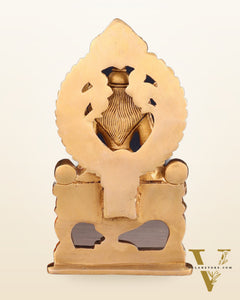 Brass Superfine Goddess Raja Rajeshwari Kamakshi Lalita Devi Idol - 7.5"