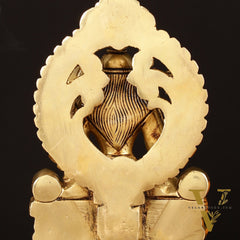 Brass Superfine Goddess Raja Rajeshwari Kamakshi Lalita Devi Idol - 7.5" Elegant Sculpture