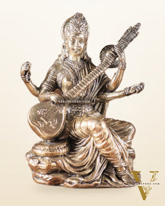 Brass Superfine Goddess Saraswati Idol – Symbol of Wisdom & Knowledge