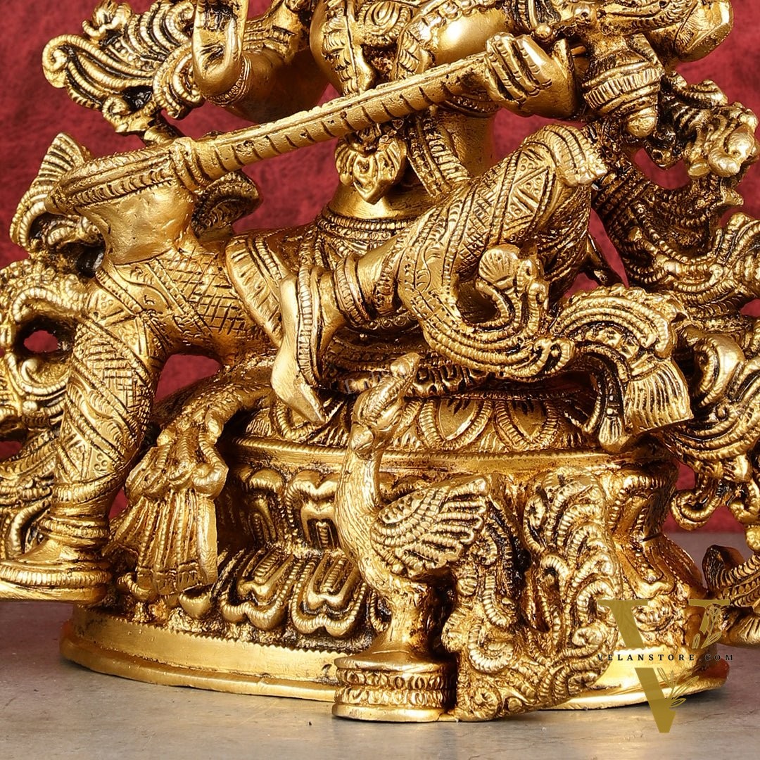 Brass Superfine Goddess Saraswati Statue | Height 12 inch