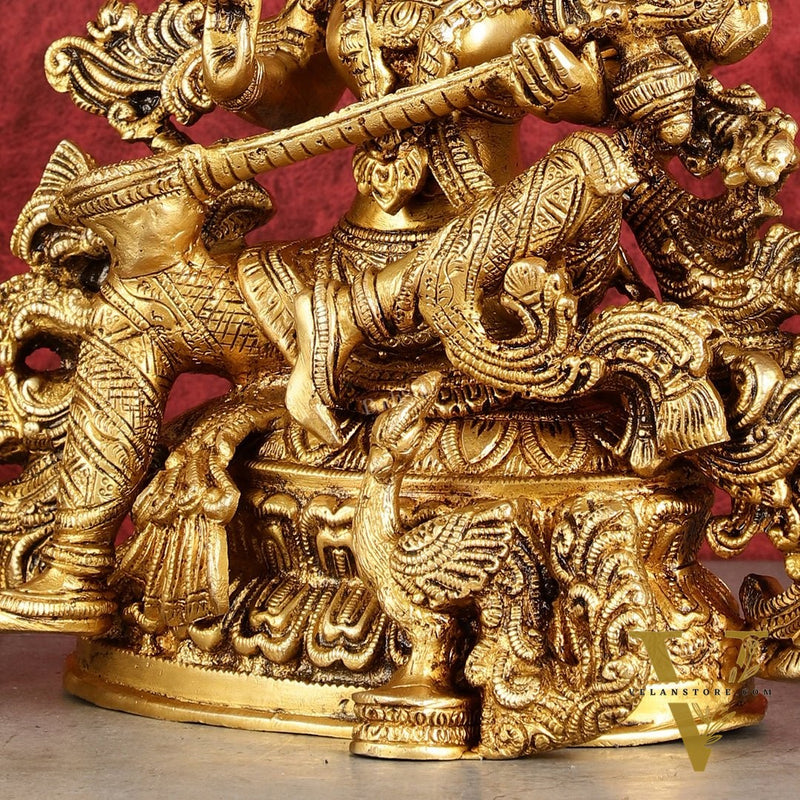 Brass Superfine Goddess Saraswati Statue | Height 12 inch