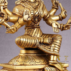 Brass Superfine Goddess Varahi Amman Idol - 11 Inch Statue