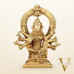 Brass Superfine Goddess Varahi Idol - 7 Inch
