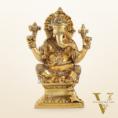 Brass Superfine Handcrafted Ganesha idol 7.5"