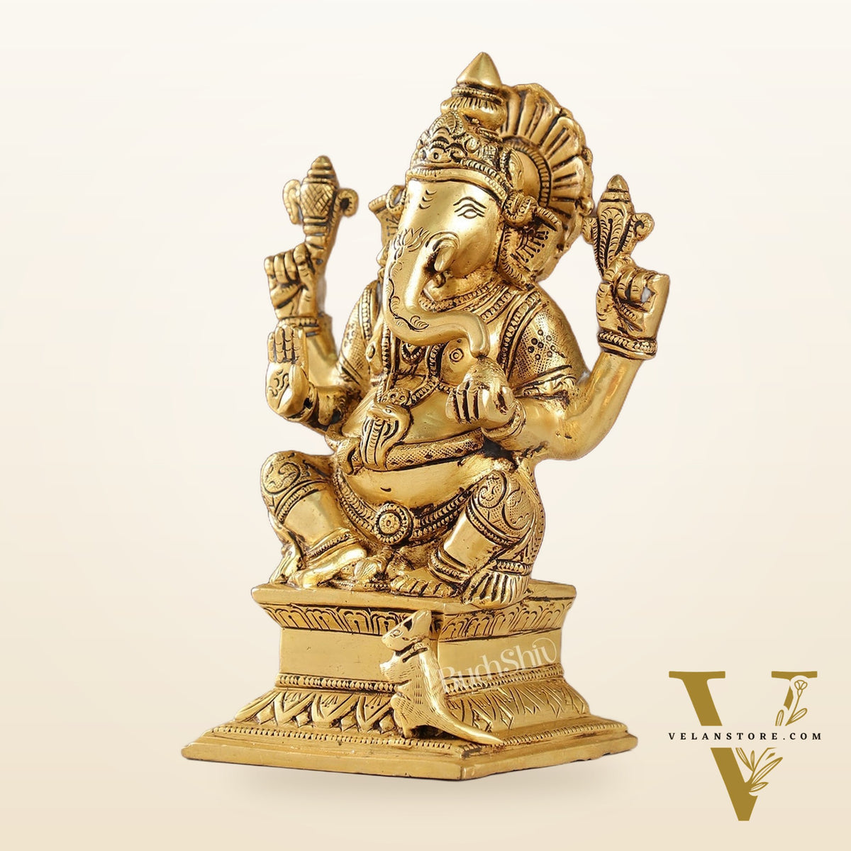 Brass Superfine Handcrafted Ganesha idol 7.5"