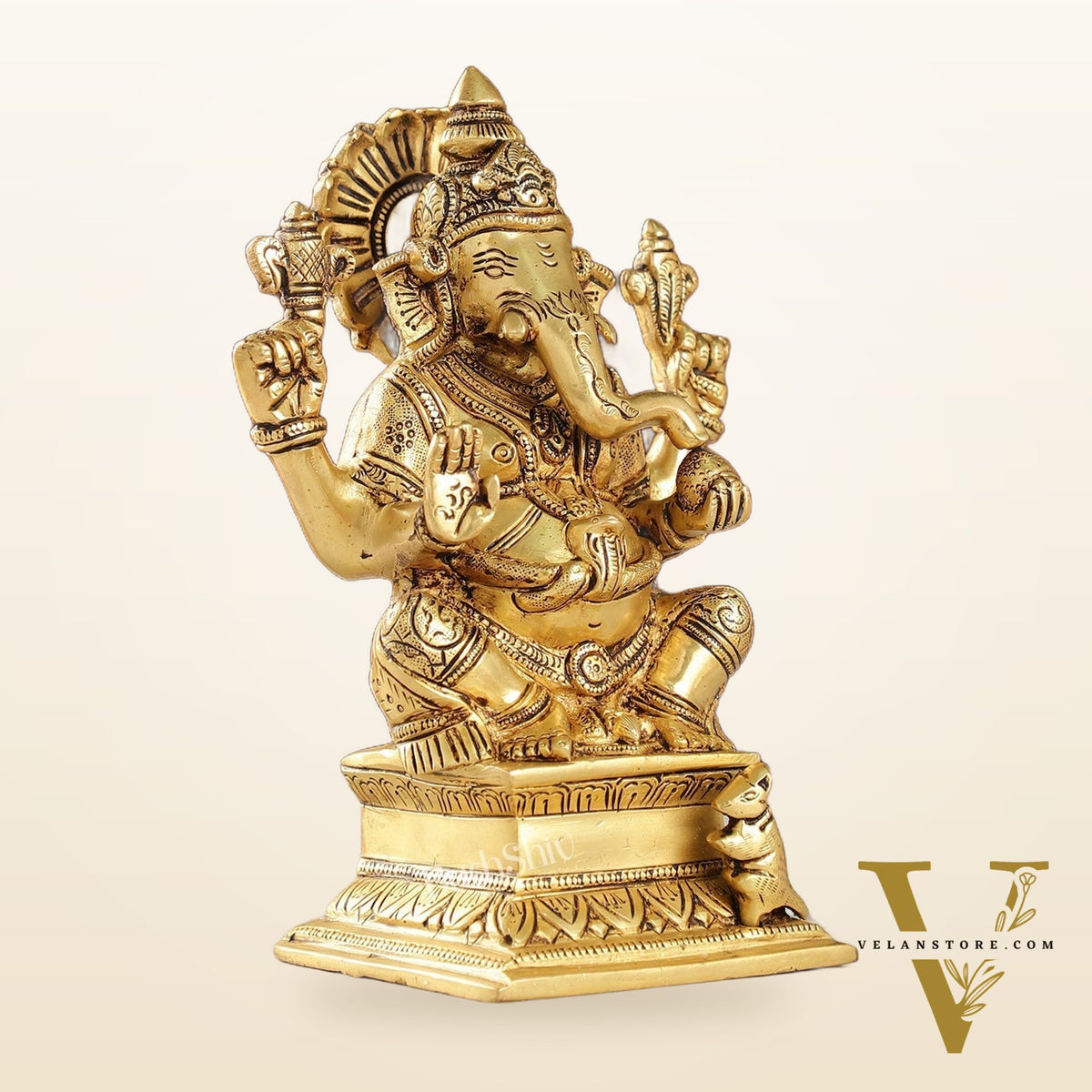 Brass Superfine Handcrafted Ganesha idol 7.5"