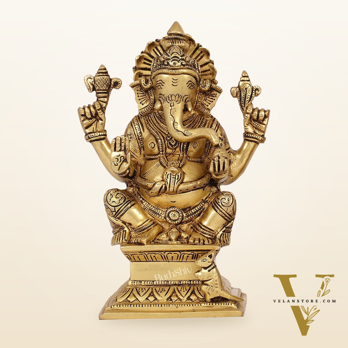 Brass Superfine Handcrafted Ganesha idol 7.5"