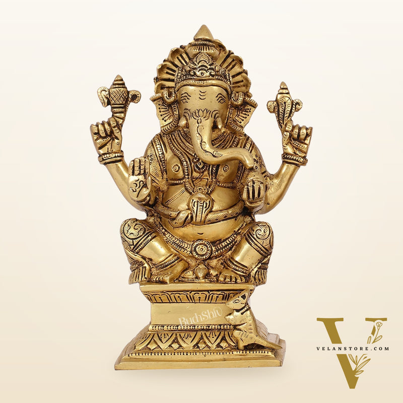 Brass Superfine Handcrafted Ganesha idol 7.5"