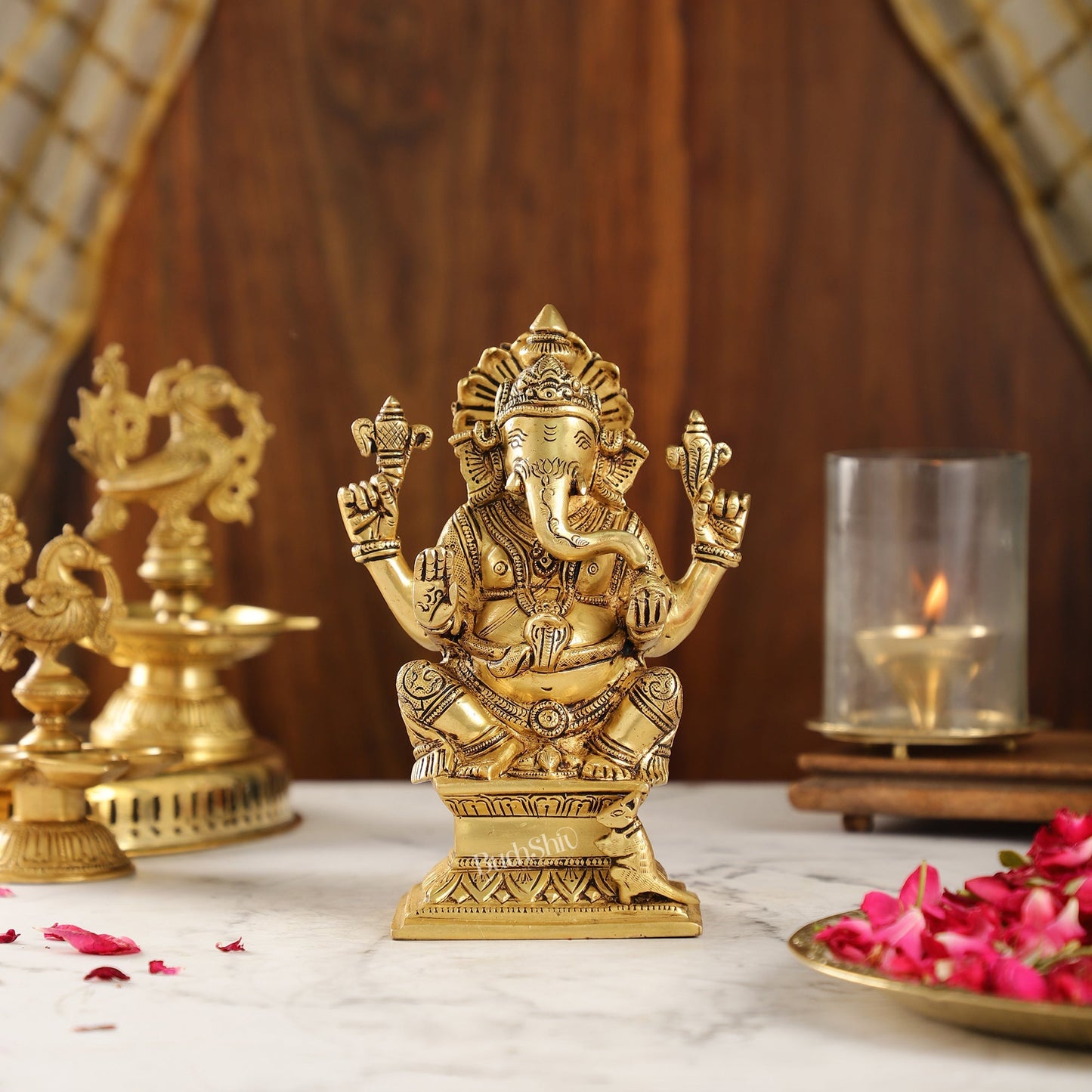 Brass Superfine Handcrafted Ganesha idol 7.5"